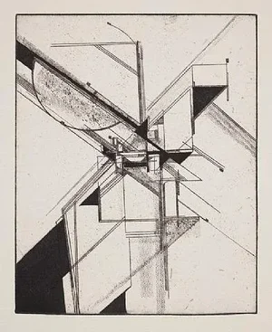 Augustine Kofie Construction, 2010 a Limited Edition Etching With Aquatint