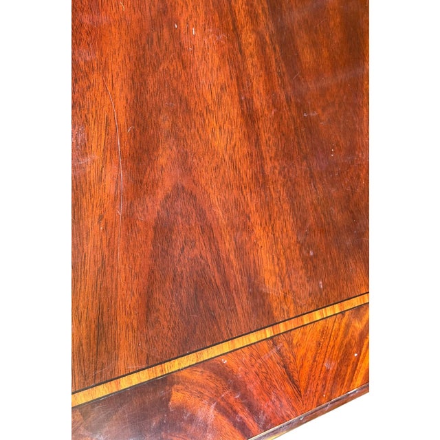 Vintage Henkel Harris Coffee Table in Satinwood or Tulipwood and Banded Flame Mahogany For Sale - Image 12 of 12