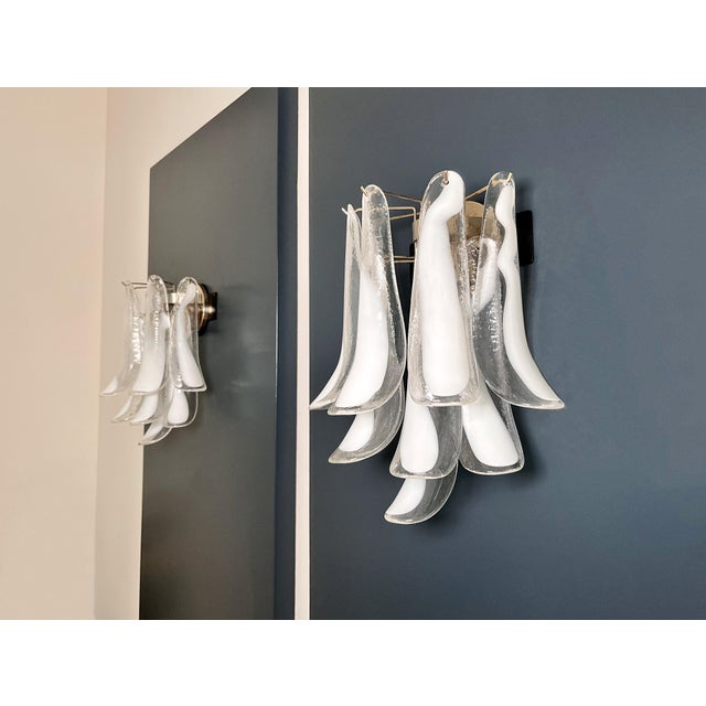 Vintage Italian Murano Wall Lights in the style of Mazzega, 1990s, Set of 2 For Sale - Image 16 of 17