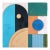 A Bit Bluey - Original Contemporary Minimalist Abstract Mixed Media Painting by Ricky Hunt For Sale