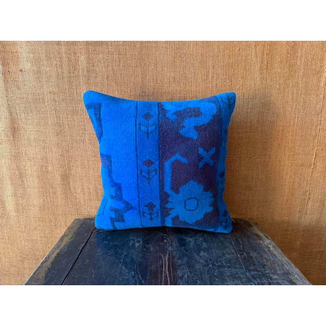 Textile Vintage Turkish Wool Medallion Pillow For Sale - Image 7 of 12