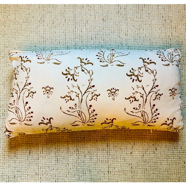 Vintage/Retired Linen Penny Morrison Fabric Lumbar Accent Decorative Pillow For Sale - Image 12 of 12