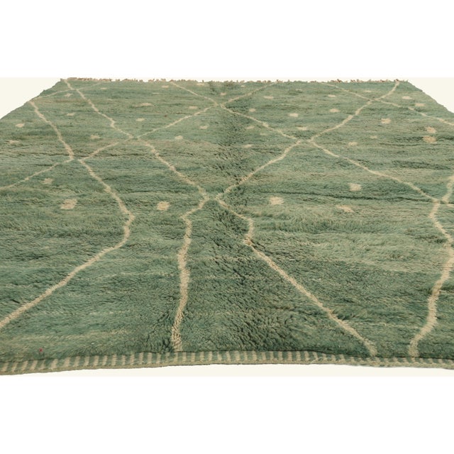 Tribal Contemporary Beni Mrirt Moroccan Rug, 08'01 X 11'01 For Sale - Image 3 of 10