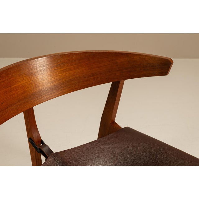 Brown Mod. 8102 Lounge Chairs by Giuseppe Zammerini for MIM Roma, Italy, 1960s, Set of 2 For Sale - Image 8 of 18