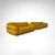 Goldenrod Yellow Bouclé Sesann Sofa by Gianfranco Frattini for Cassina, 1970s For Sale - Image 8 of 14
