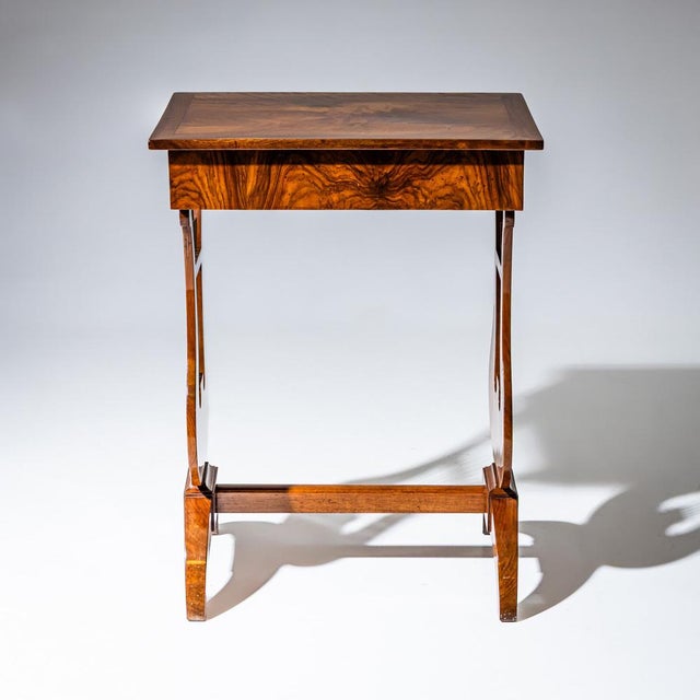 Wood Biedermeier Lyre Sewing Table, 1830 For Sale - Image 7 of 8