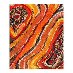 Mid 20th Century Swedish Rya Carpet ( 9' x 10'10" - 275 x 330 cm )