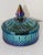 Indiana Glass Company Vintage Indiana Glass Company Blue Carnival Lidded Candy Dish For Sale - Image 4 of 9
