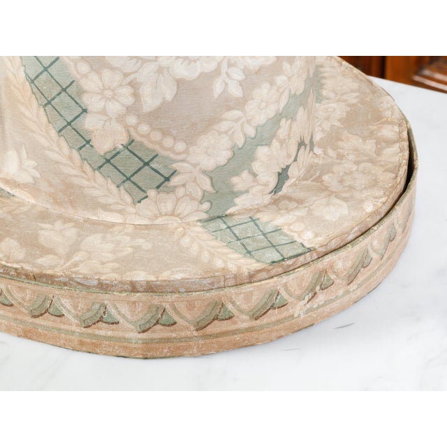 Paper English 19th Century Victorian Period Paper Hat Box with Floral Décor For Sale - Image 7 of 12