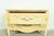Wood Drexel Heritage French Provincial Louis XV Cream Lacquered Paint-Decorated Commode or Bedside Chest, 1970s For Sale - Image 7 of 12