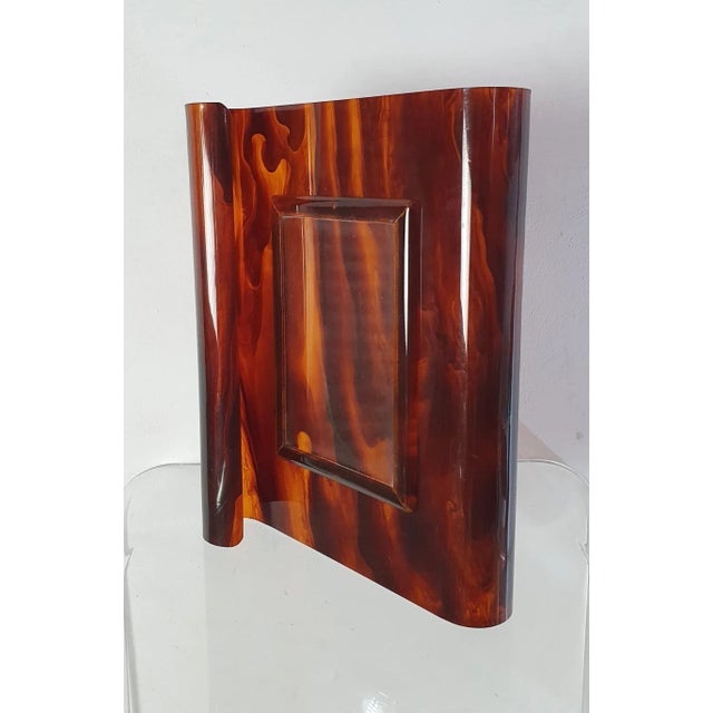 Faux Tortoise Acrylic Glass Picture Frame, Italy, 1970s For Sale - Image 6 of 10