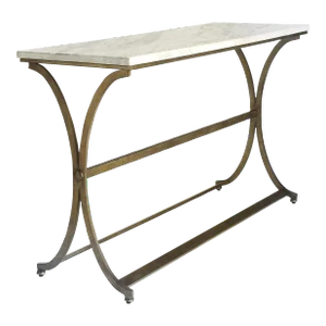 Pamina Marble Console Table, Gold