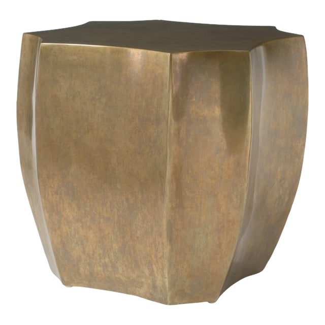 Century Furniture Emerge Brass Lamp Table For Sale