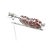 Modern 18k White Gold Violin Brooch 15.36 Carat Carnelian, Diamonds & Ruby For Sale - Image 3 of 7