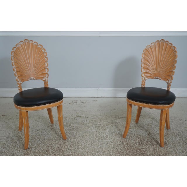 Set of 6 Italian Grotto Style Shell Back Dining Room Chairs For Sale - Image 13 of 18