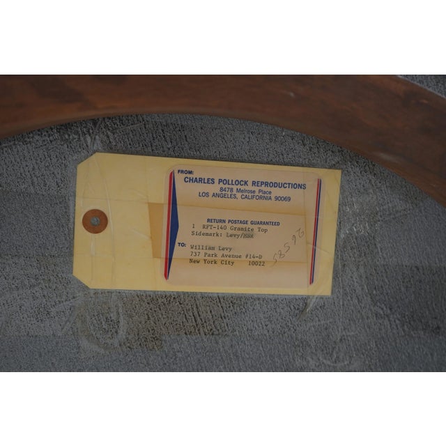 Regency Style Round Granite Top Center Lamp Table For Sale - Image 11 of 11