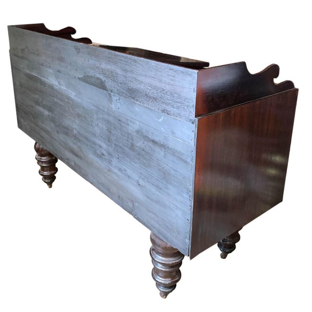 Vintage Wooden American Desk For Sale In San Francisco - Image 6 of 9