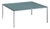 Coffee Table with Iron Frame and Sandblasted Glass Top, 1999 For Sale