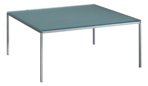 Coffee Table with Iron Frame and Sandblasted Glass Top, 1999