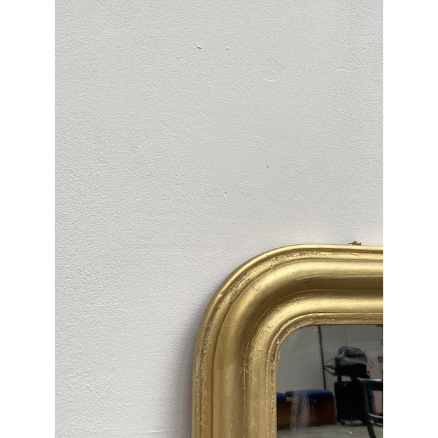 Louis Philippe Mirror in Stuccoed and Gilded Wood, 1800s For Sale - Image 6 of 8