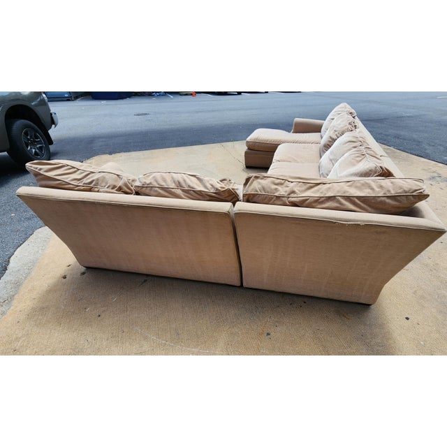 Beige Four-Piece Sectional Sofa Attributed to Arhaus Camden-Style For Sale In Washington DC - Image 6 of 9