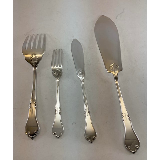 New 1980s Silver 26 Pieces Fish Set Chesterfield. For Sale - Image 18 of 18