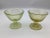 Glass 1930s Crackle Yellow Canary Vaseline Sherbet Cups- Set of 2 For Sale - Image 7 of 13