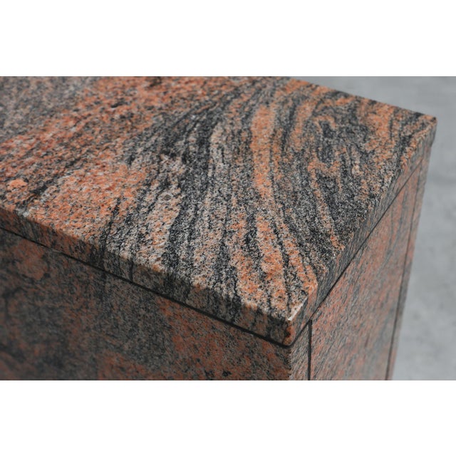 Rectangular Red Granite Pedestal, Belgium, 1920s For Sale - Image 13 of 14