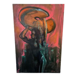 1990s Robert Mango, Untitled (Figural Composition) Painting
