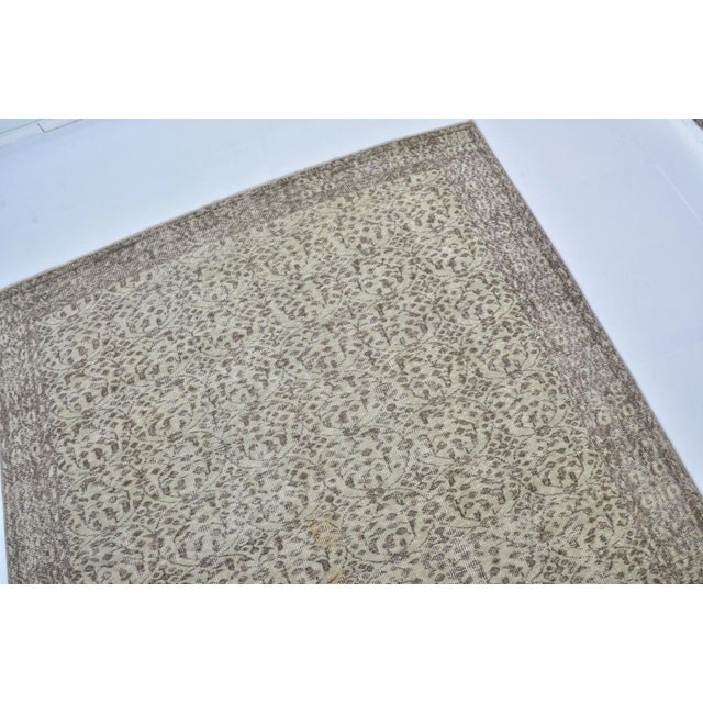 1960s 1960s Handmade Abstract Design Wool Turkish Area Rug For Sale - Image 5 of 11