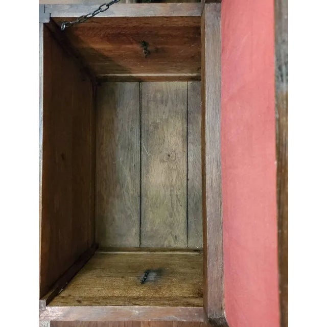 Antique French Oak Coffer Blanket Chest Storage Bench With Modern Trompe L’oeil Faux Cushioned Seat For Sale - Image 4 of 12