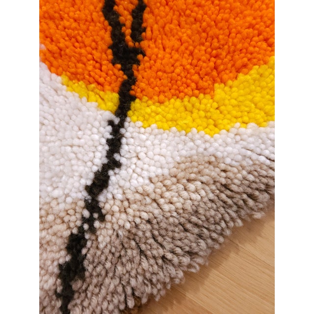 1970s Mid-Century Modern German Wall Tapestry in Wool, 1970s For Sale - Image 5 of 7