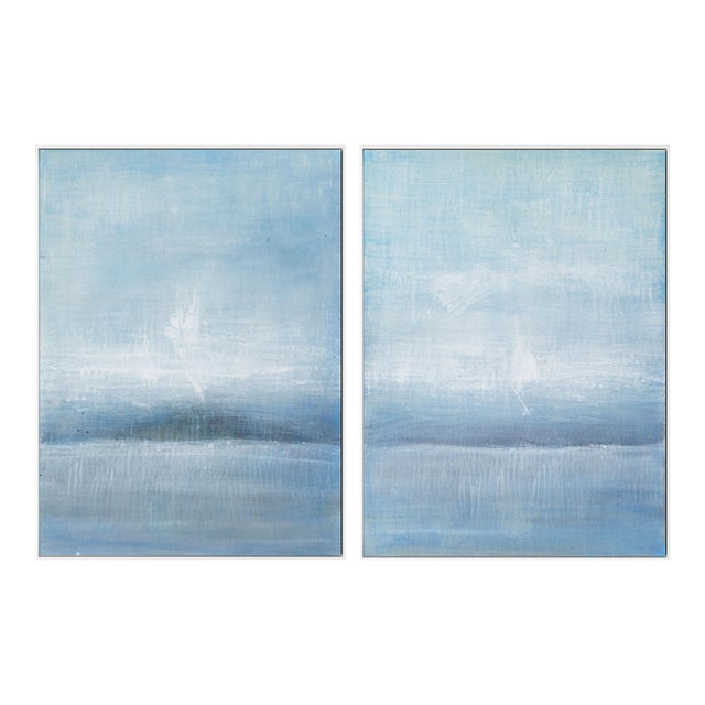 Maui Diptych by Carrie Bergey in White Frame, Large Art Print on Canvas For Sale