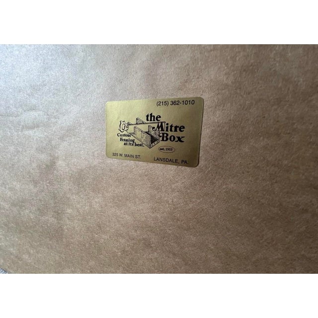 Late 20th Century Bucks County Pennsylvania Artist Mary Blackey Original Custom Framed Signed Watercolor For Sale - Image 10 of 10