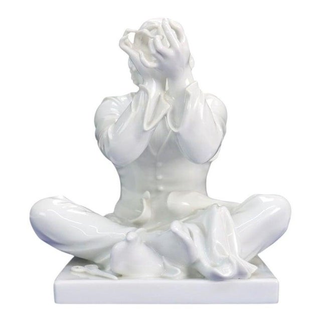 Meissen Porcelain Meissen Designed by Alexander Struck Blanc De Chine Porcelain “The Tailor” C1950 For Sale - Image 4 of 15