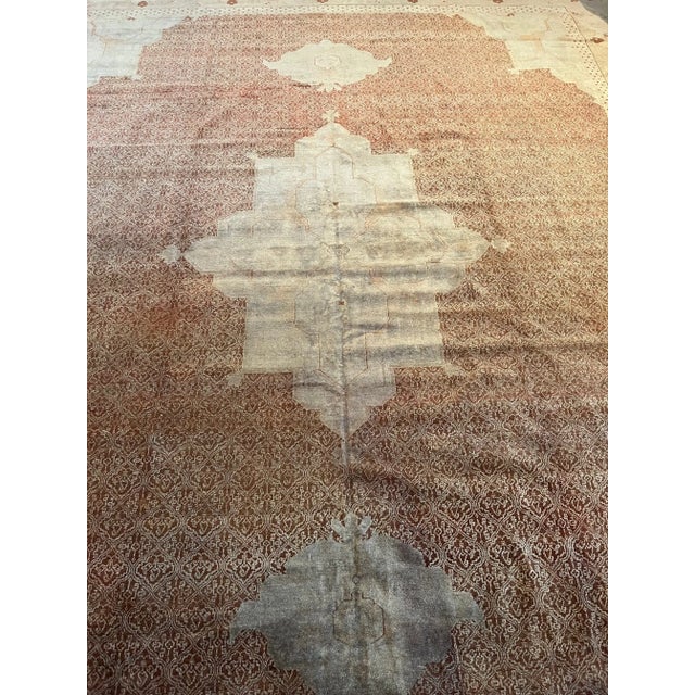 Antique 1920 Indian Rug For Sale - Image 4 of 9