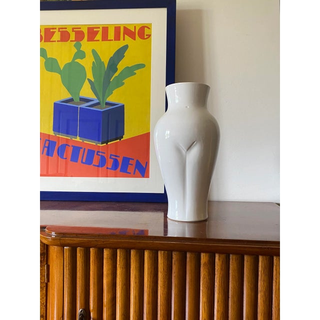 Postmodern Postmodern Ceramic 'Femme' Vase, Baba, Vallauris France Ca. 1980s For Sale - Image 3 of 12