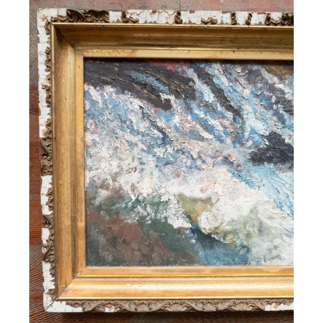 19th Century Abstract Impressionist Painting Study of Waves For Sale - Image 4 of 10