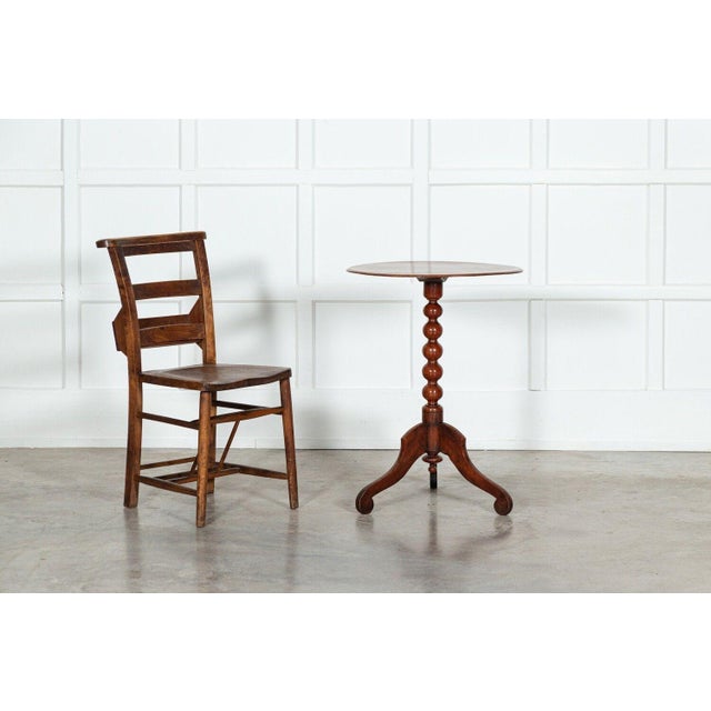 Antique Irish Cherry Bobbin Tea Side Table, 1780 For Sale - Image 3 of 14