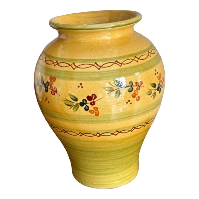 Provence France Pottery Yellow Vase/Jar/Pot Terre Souleo For Sale