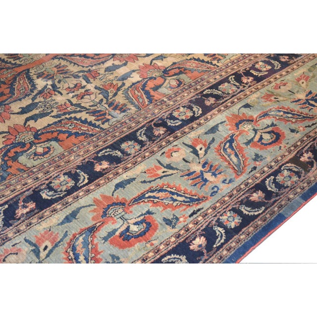 Transitional Pasargad Home Antique Dorokhsh Area Rug- 12' 6" X 18' 3" For Sale - Image 3 of 4
