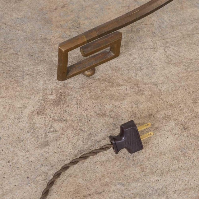 1930s French Art Deco Metal and Brass Floor Lamp For Sale - Image 17 of 17