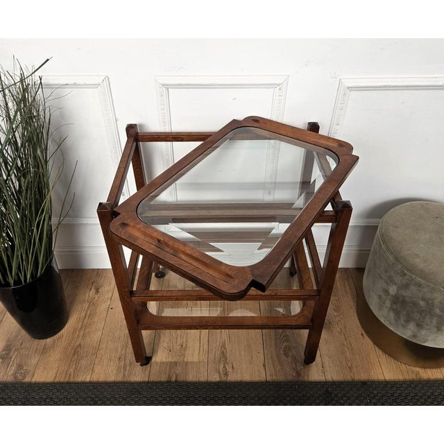 Mid-Century Art Deco Italian Liquor Cart, 1950s For Sale - Image 6 of 10