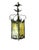 Gothic Lantern in Wrought Iron and Amber Glass, 1960s For Sale - Image 11 of 11