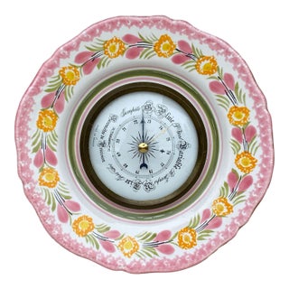 French Faience Quimper Clock Circa 1950 For Sale