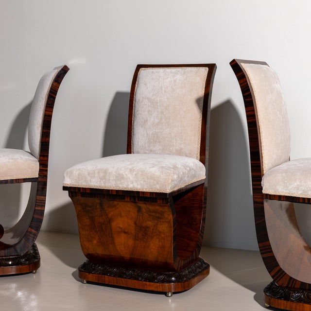 Sculptural Art Deco Side Chairs, Italy, 1930s/40s For Sale In New York - Image 6 of 6