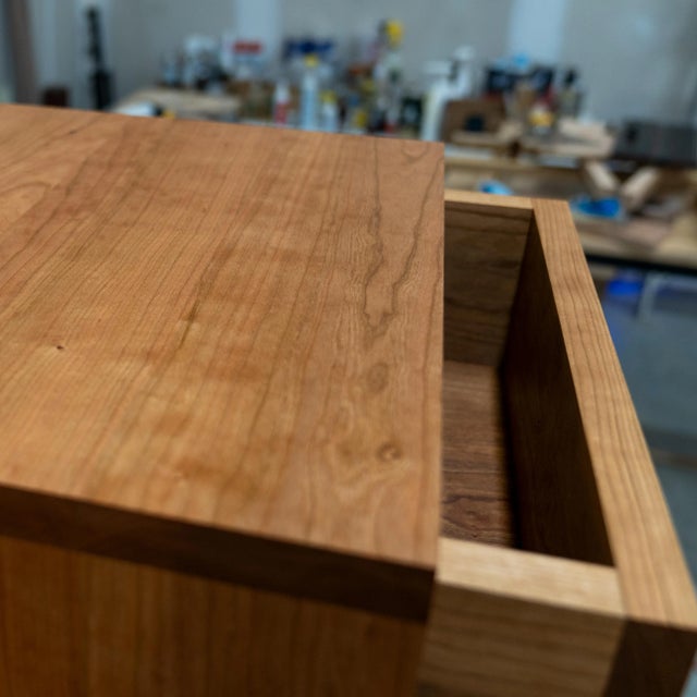 Modern Style Cherry Nightstand For Sale In Birmingham - Image 6 of 6