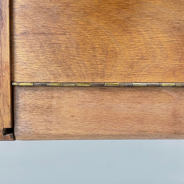 Mid-Century Modern German Archive Cabinets in Wood with Shutter Opening, 1940s, Set of 2 For Sale - Image 13 of 18