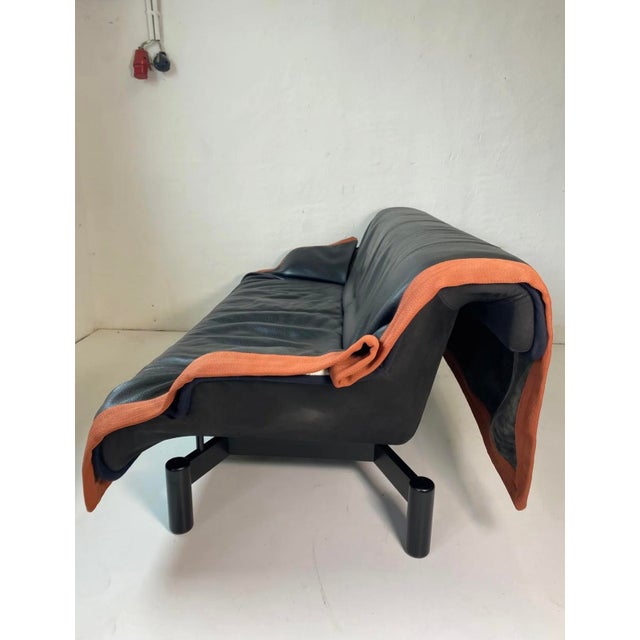 Postmodern Leather Sindbad Sofa by Vico Magistretti for Cassina, 1980s For Sale - Image 6 of 8