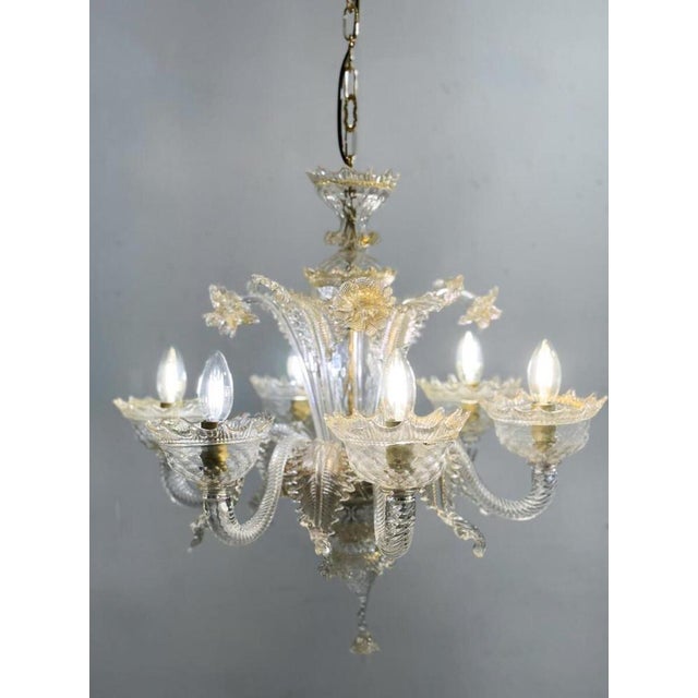 Murano Glass Chandelier For Sale - Image 4 of 7
